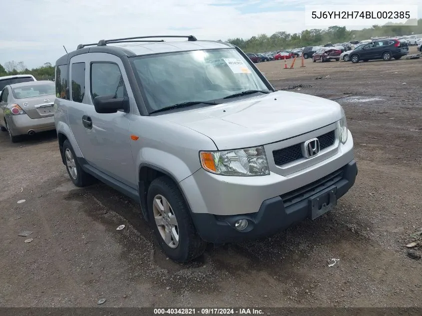 5J6YH2H74BL002385 2011 Honda Element Ex