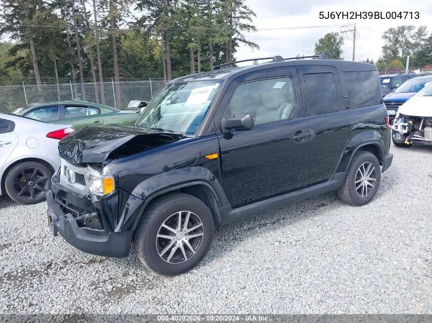 2011 Honda Element Lx VIN: 5J6YH2H39BL004713 Lot: 40392626