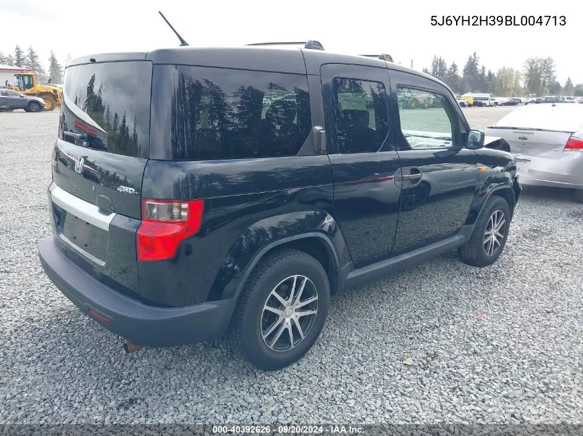 2011 Honda Element Lx VIN: 5J6YH2H39BL004713 Lot: 40392626