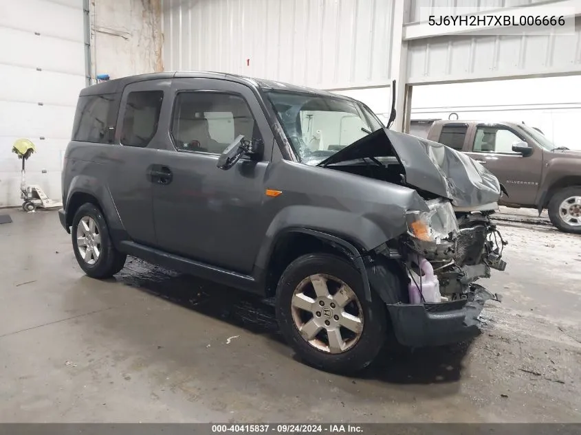 2011 Honda Element Ex VIN: 5J6YH2H7XBL006666 Lot: 40415837