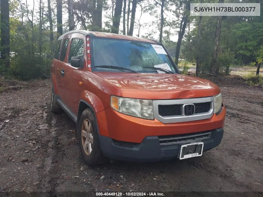 2011 Honda Element Ex VIN: 5J6YH1H73BL000377 Lot: 40449128