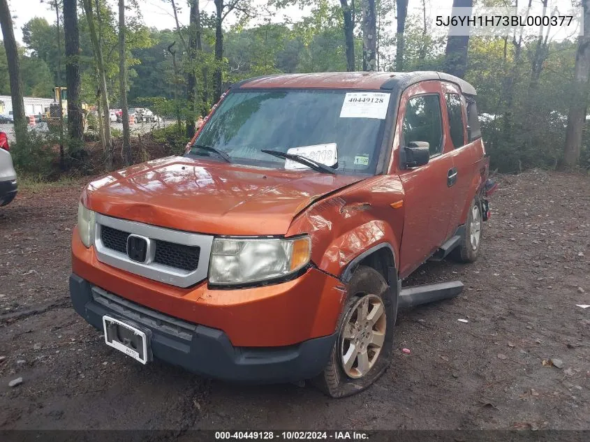 2011 Honda Element Ex VIN: 5J6YH1H73BL000377 Lot: 40449128