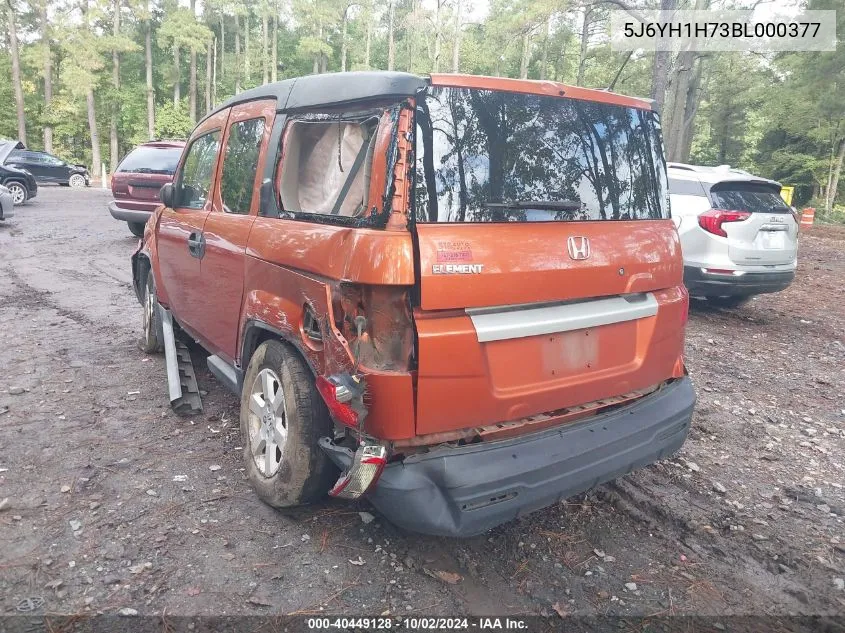 2011 Honda Element Ex VIN: 5J6YH1H73BL000377 Lot: 40449128