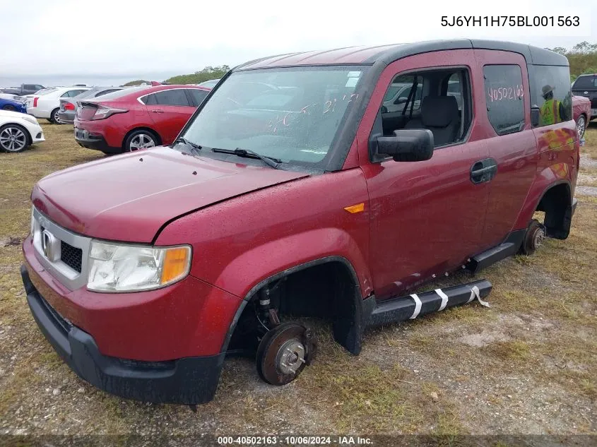 2011 Honda Element Ex VIN: 5J6YH1H75BL001563 Lot: 40502163