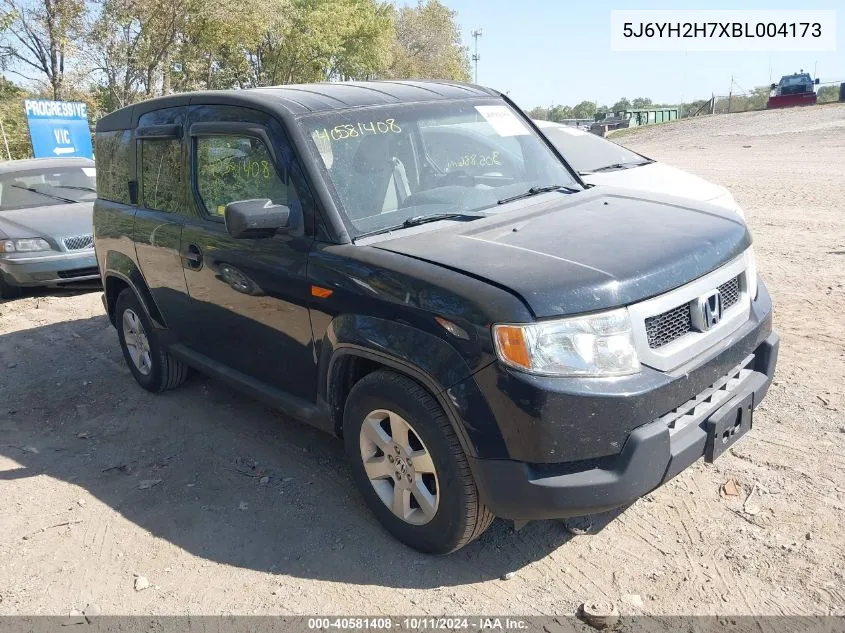 2011 Honda Element Ex VIN: 5J6YH2H7XBL004173 Lot: 40581408