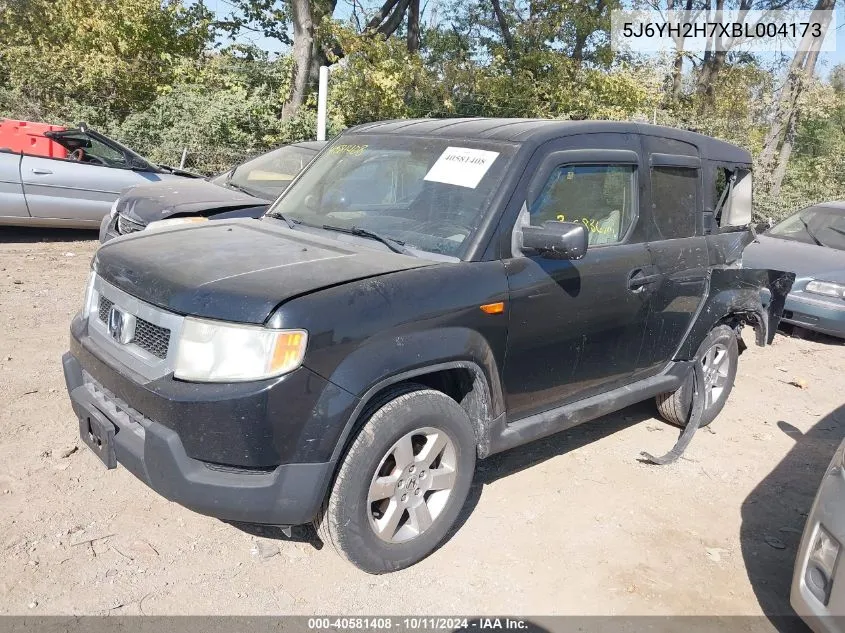 2011 Honda Element Ex VIN: 5J6YH2H7XBL004173 Lot: 40581408