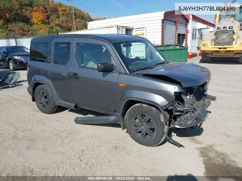 2011 Honda Element Ex VIN: 5J6YH2H77BL004390 Lot: 40639120