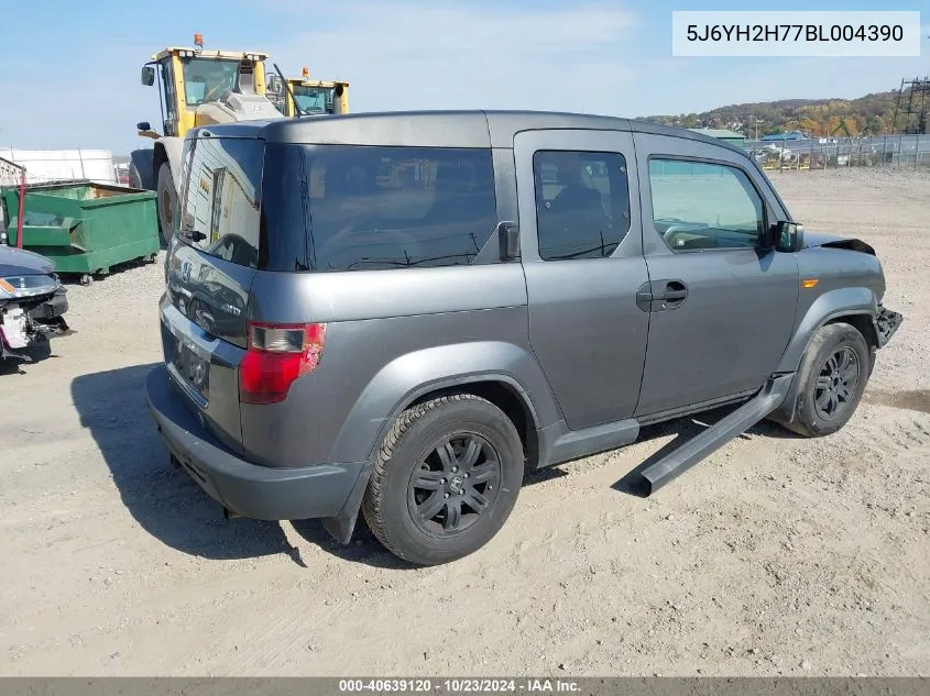 2011 Honda Element Ex VIN: 5J6YH2H77BL004390 Lot: 40639120