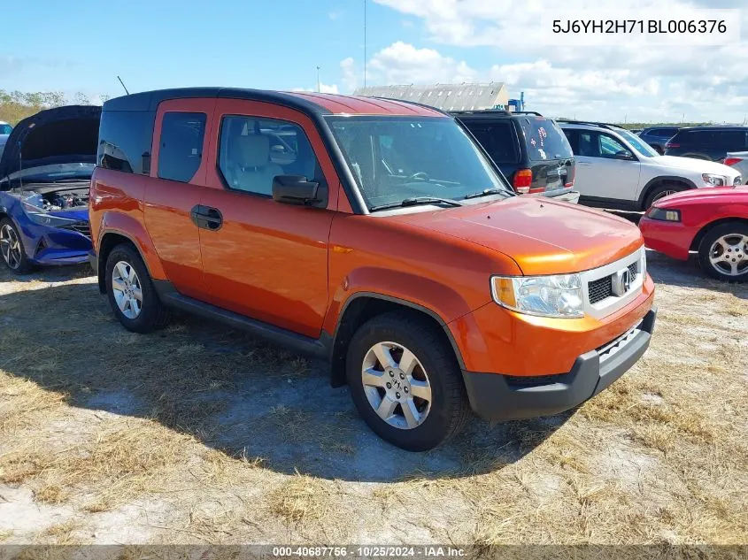 2011 Honda Element Ex VIN: 5J6YH2H71BL006376 Lot: 40687756