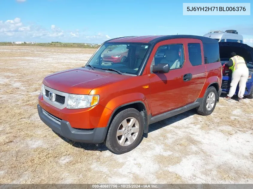 2011 Honda Element Ex VIN: 5J6YH2H71BL006376 Lot: 40687756