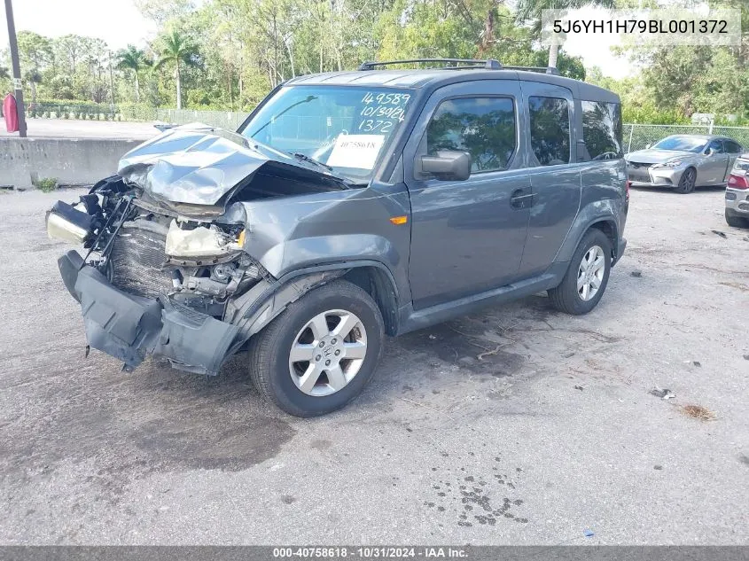 2011 Honda Element Ex VIN: 5J6YH1H79BL001372 Lot: 40758618