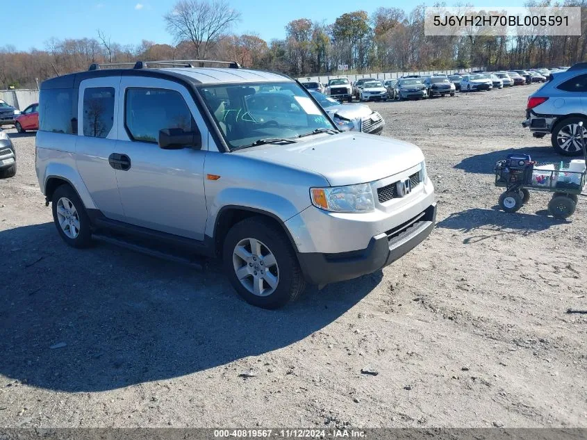 2011 Honda Element Ex VIN: 5J6YH2H70BL005591 Lot: 40819567