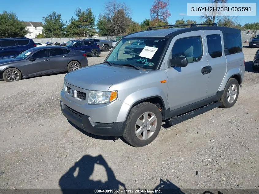 2011 Honda Element Ex VIN: 5J6YH2H70BL005591 Lot: 40819567