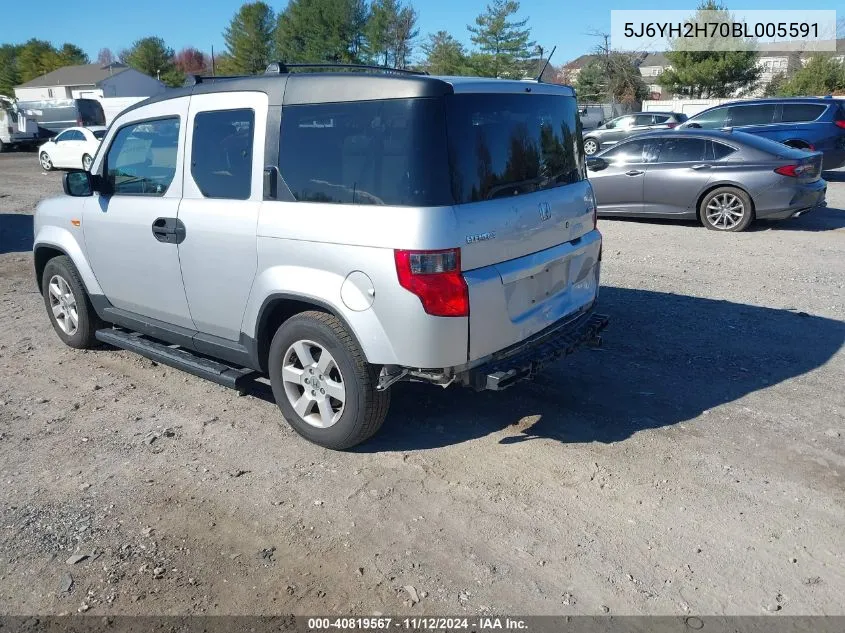 2011 Honda Element Ex VIN: 5J6YH2H70BL005591 Lot: 40819567