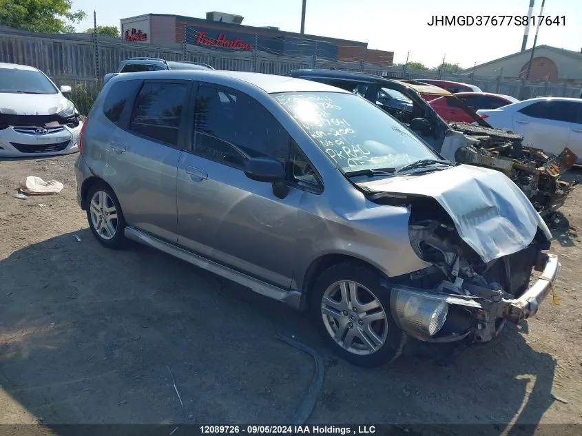 JHMGD37677S817641 2007 Honda Fit