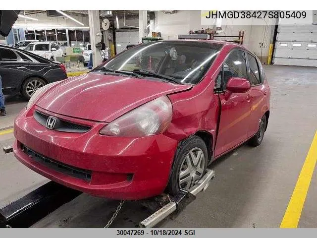 2007 Honda Fit VIN: JHMGD38427S805409 Lot: 30047269