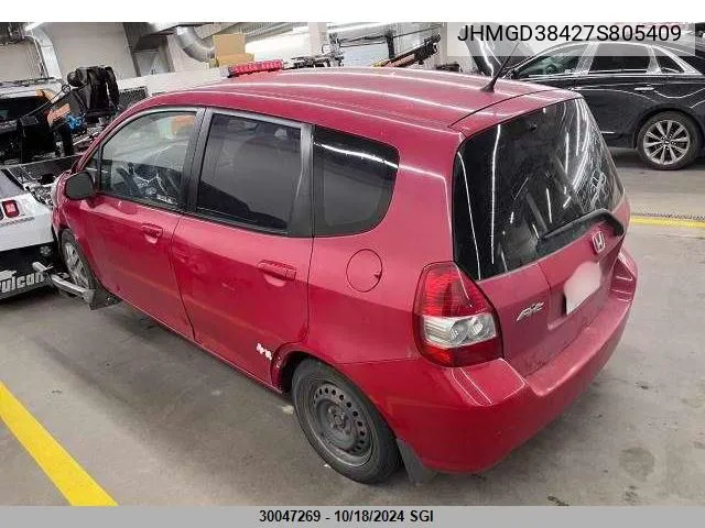 2007 Honda Fit VIN: JHMGD38427S805409 Lot: 30047269