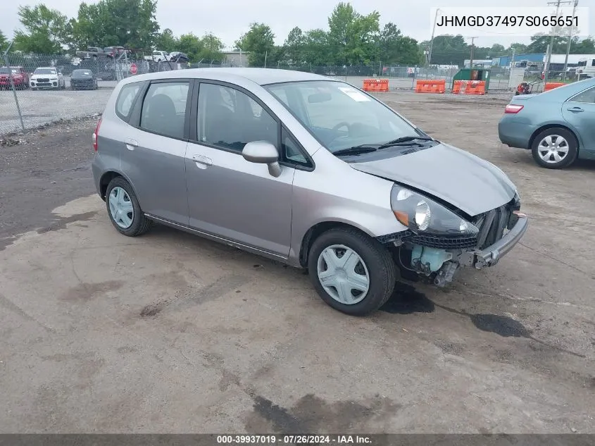 JHMGD37497S065651 2007 Honda Fit