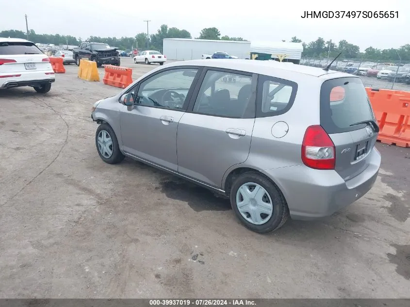 JHMGD37497S065651 2007 Honda Fit