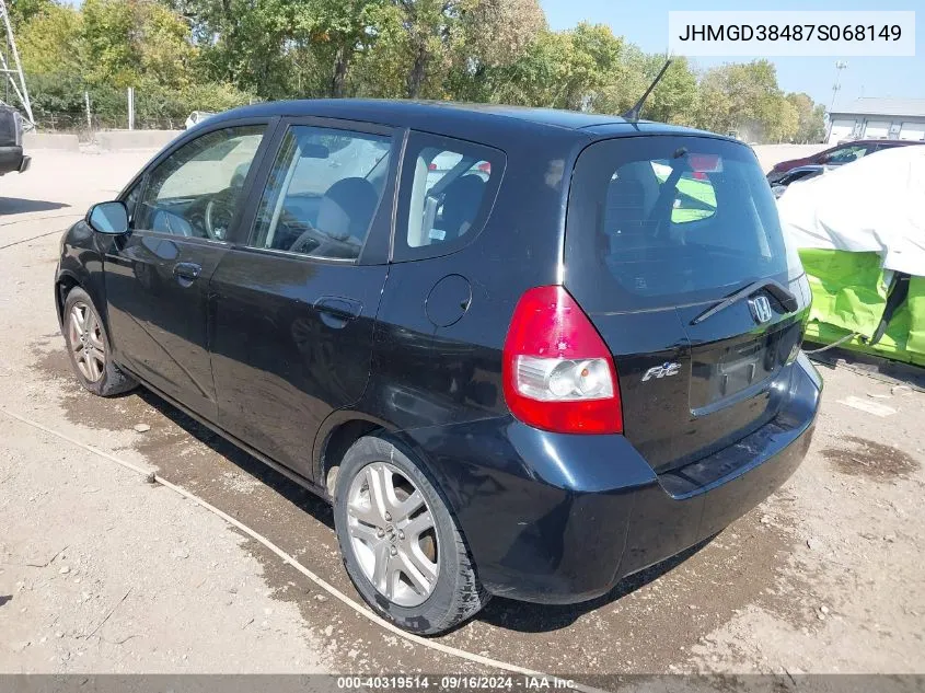 JHMGD38487S068149 2007 Honda Fit