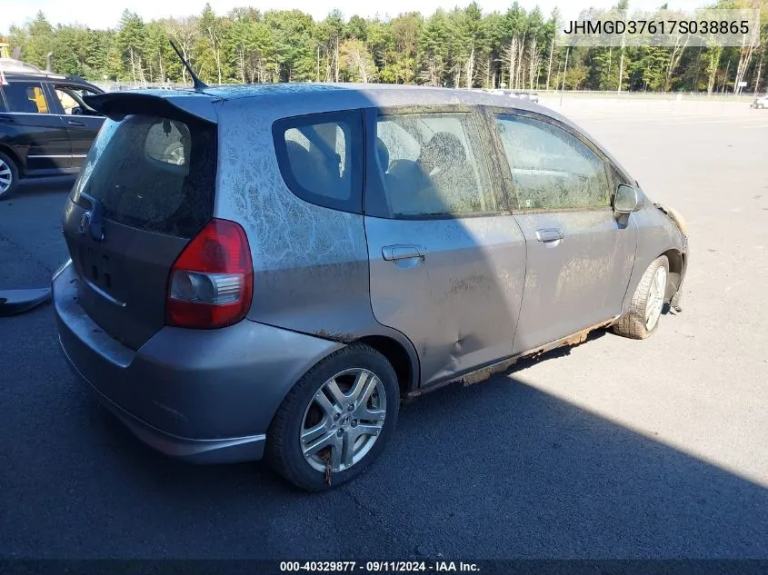 JHMGD37617S038865 2007 Honda Fit Sport