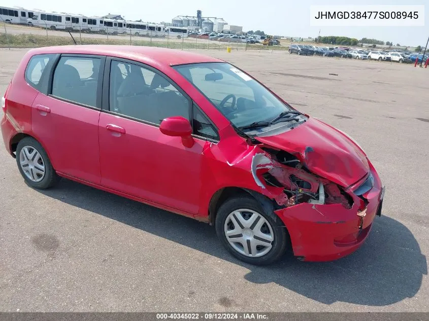 JHMGD38477S008945 2007 Honda Fit