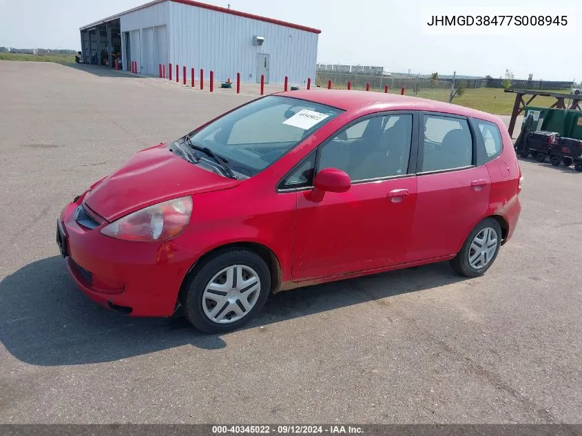 JHMGD38477S008945 2007 Honda Fit