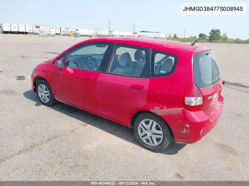 JHMGD38477S008945 2007 Honda Fit