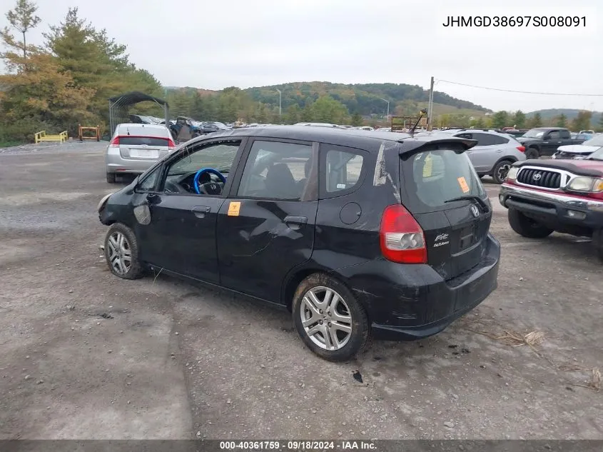 JHMGD38697S008091 2007 Honda Fit Sport