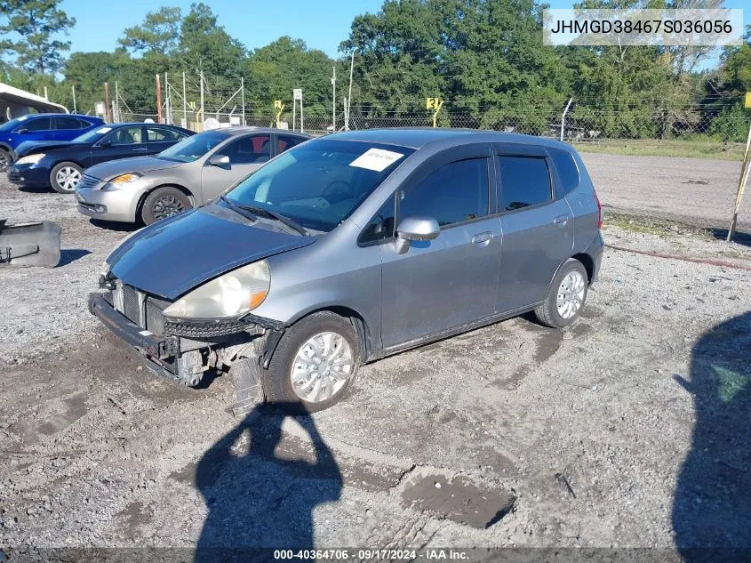 2007 Honda Fit VIN: JHMGD38467S036056 Lot: 40364706