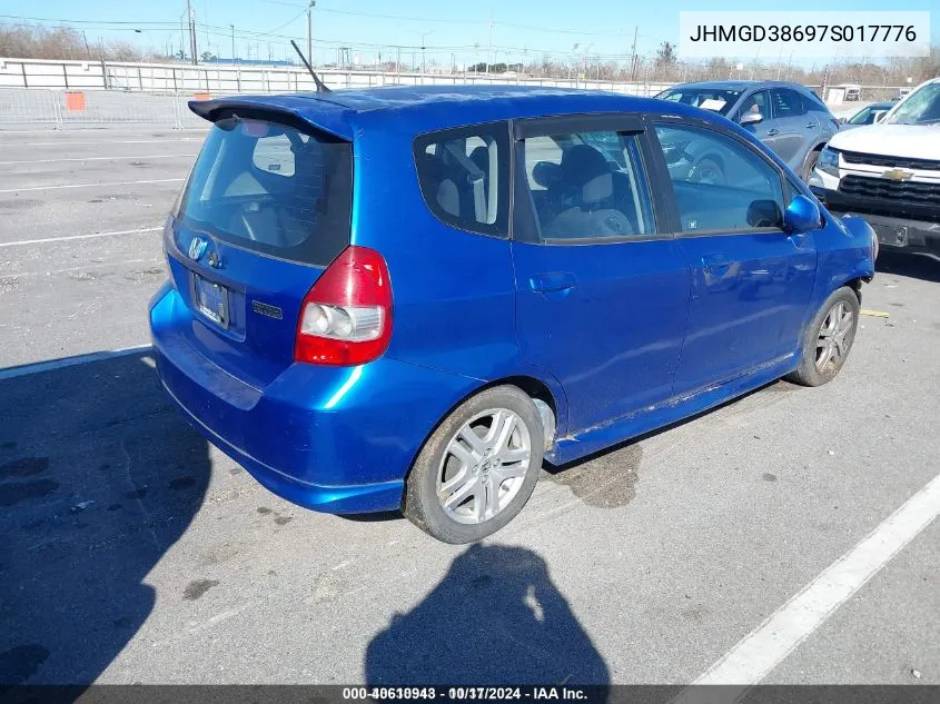 JHMGD38697S017776 2007 Honda Fit Sport