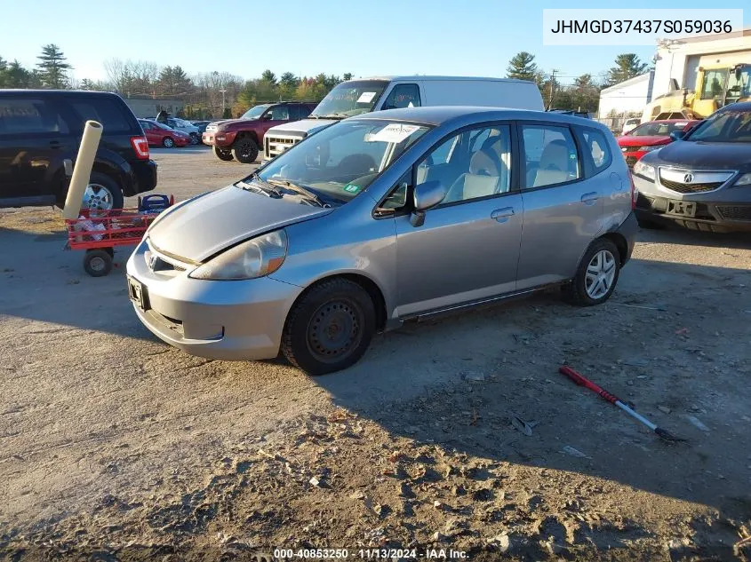 2007 Honda Fit VIN: JHMGD37437S059036 Lot: 40853250