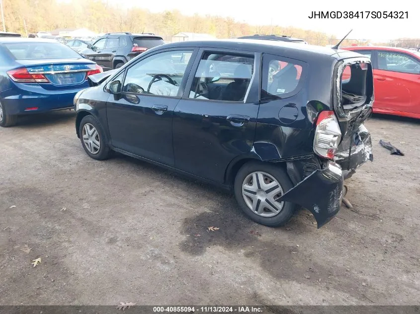 JHMGD38417S054321 2007 Honda Fit