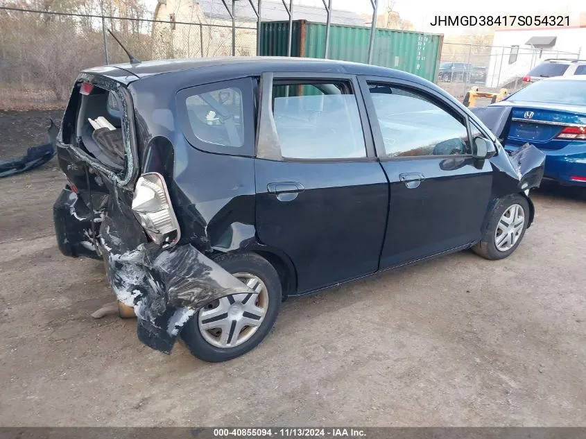 JHMGD38417S054321 2007 Honda Fit