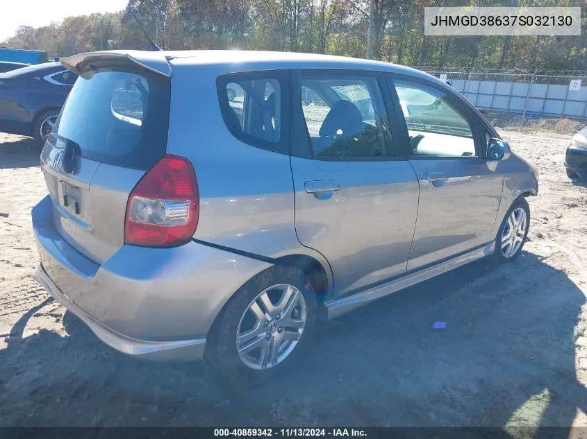 JHMGD38637S032130 2007 Honda Fit Sport