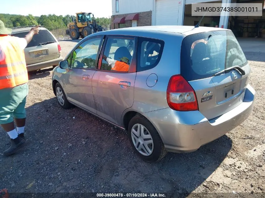 JHMGD37438S001011 2008 Honda Fit