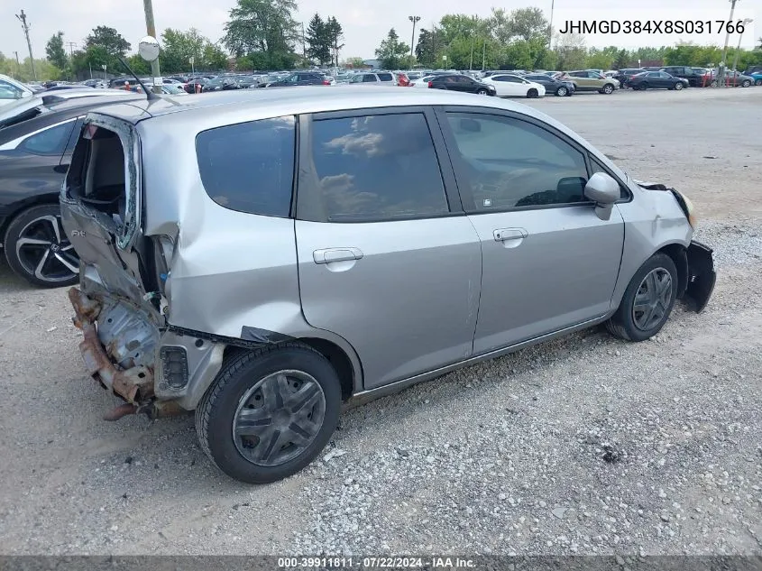 JHMGD384X8S031766 2008 Honda Fit