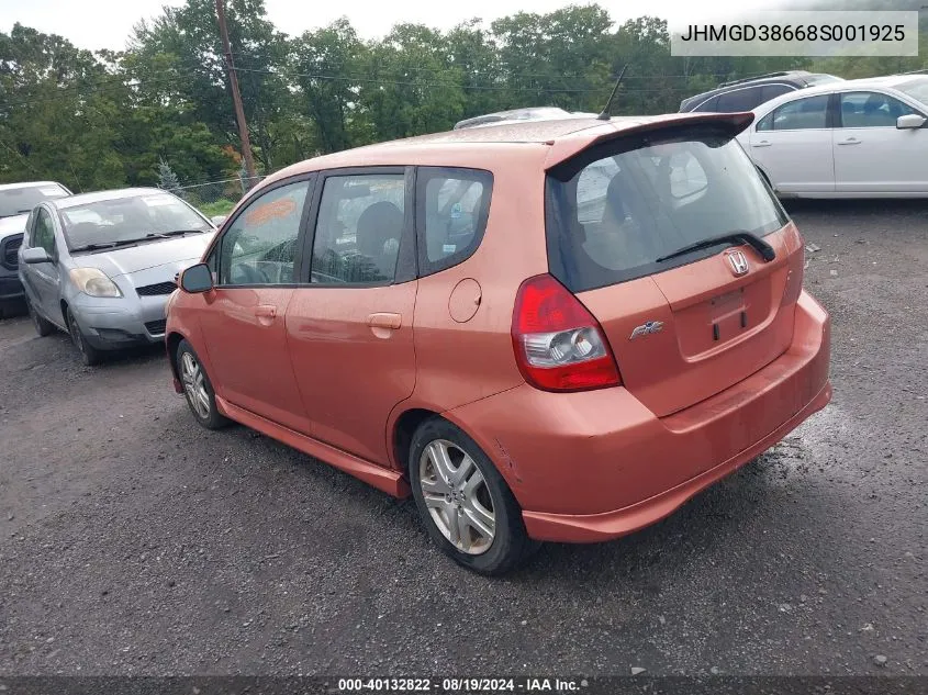 JHMGD38668S001925 2008 Honda Fit Sport