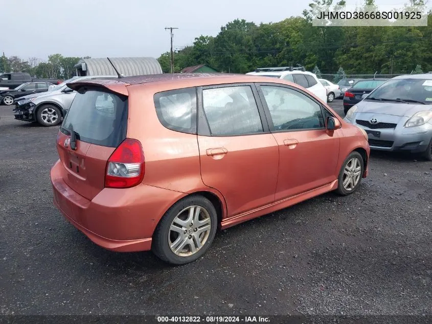 JHMGD38668S001925 2008 Honda Fit Sport