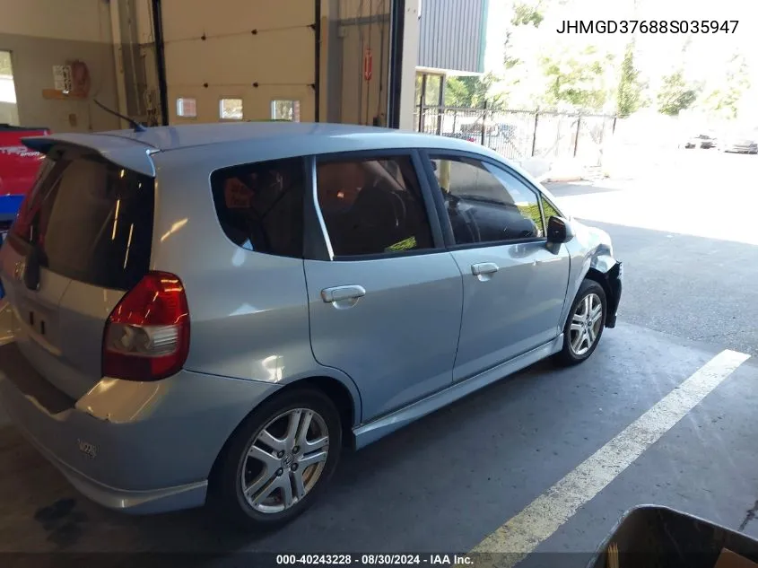 JHMGD37688S035947 2008 Honda Fit Sport