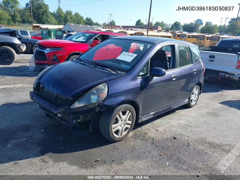 JHMGD38618S050837 2008 Honda Fit Sport