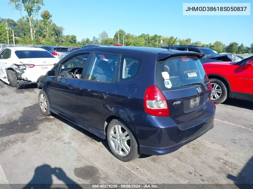 JHMGD38618S050837 2008 Honda Fit Sport