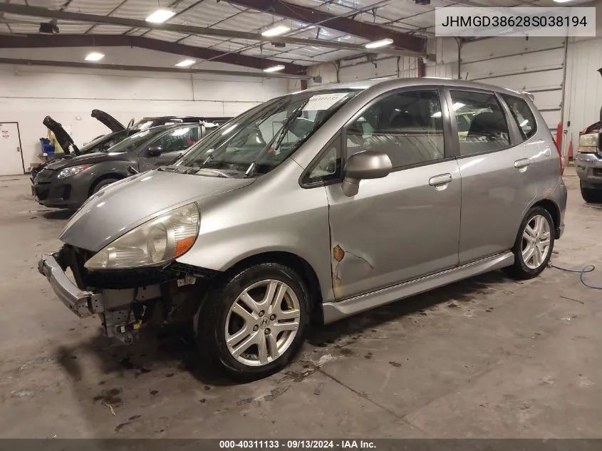 JHMGD38628S038194 2008 Honda Fit Sport