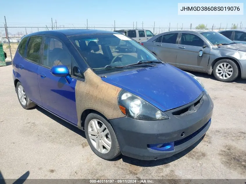 JHMGD38608S019076 2008 Honda Fit Sport