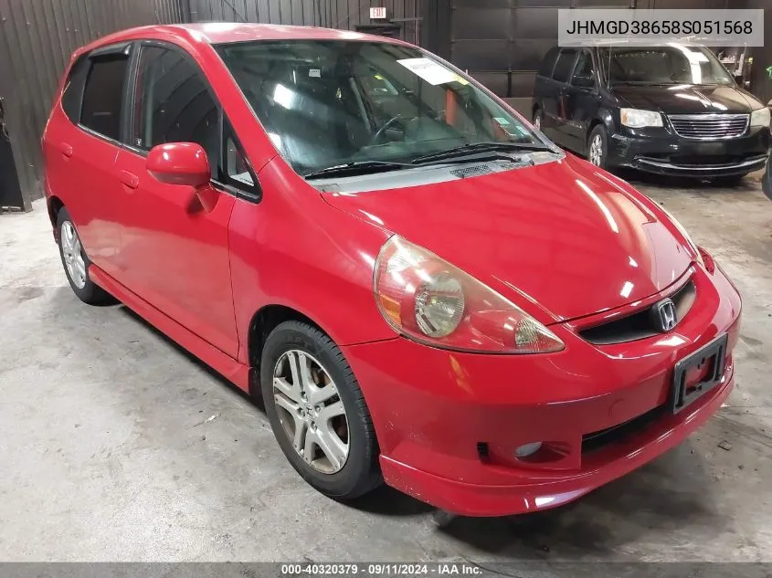 JHMGD38658S051568 2008 Honda Fit Sport