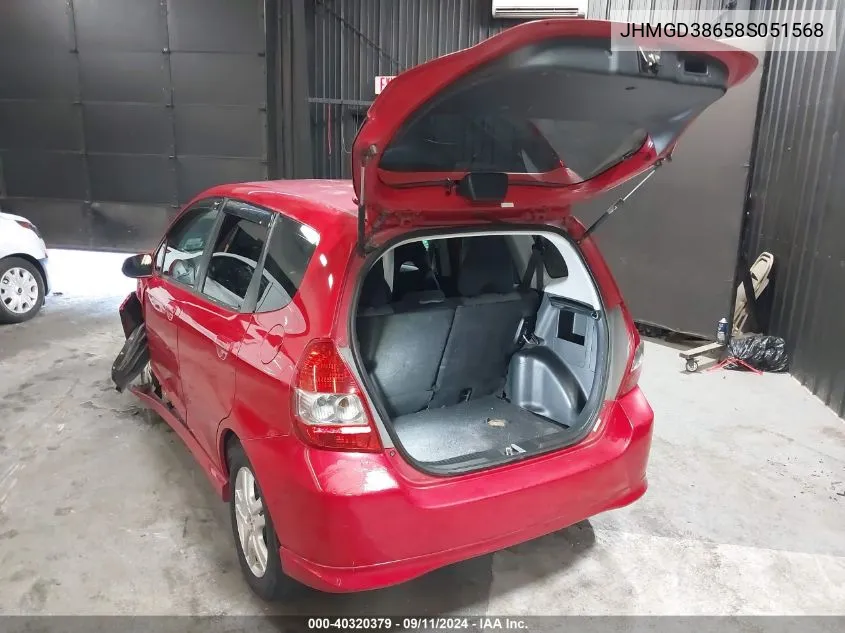 JHMGD38658S051568 2008 Honda Fit Sport