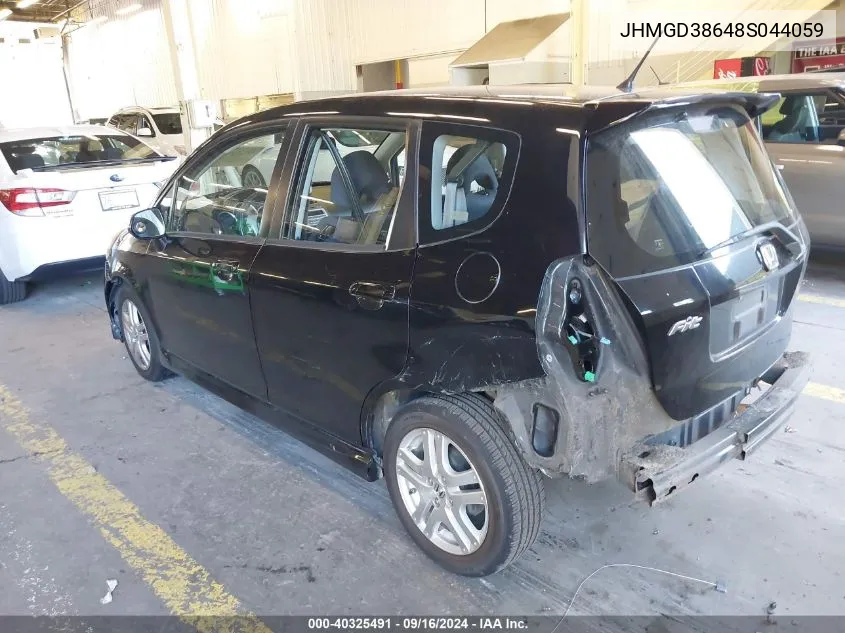 JHMGD38648S044059 2008 Honda Fit Sport