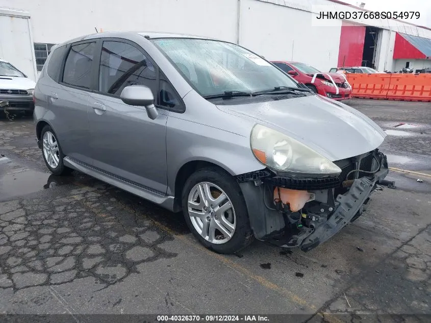 2008 Honda Fit Sport VIN: JHMGD37668S054979 Lot: 40326370