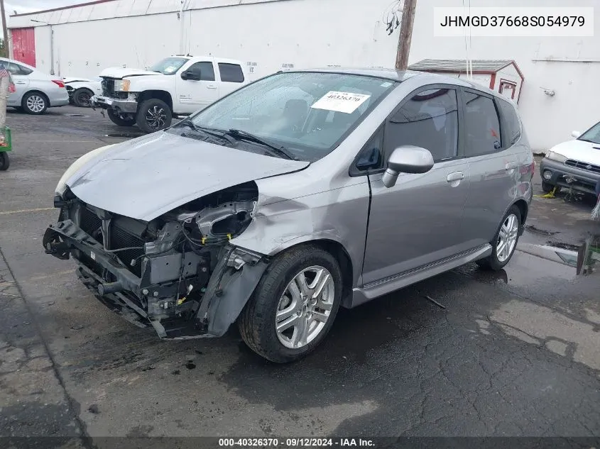 2008 Honda Fit Sport VIN: JHMGD37668S054979 Lot: 40326370