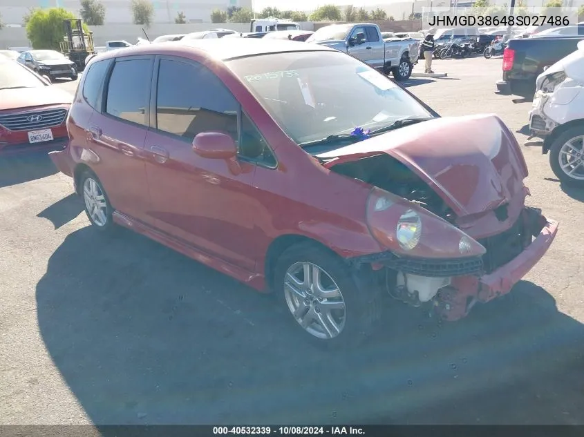 JHMGD38648S027486 2008 Honda Fit Sport